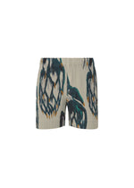 A product shot of the HOMME PLISSÉ ISSEY MIYAKE FRUITS & VEGETABLES shorts in grey (12).