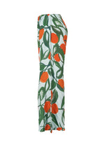 A detail shot of the HOMME PLISSÉ ISSEY MIYAKE FRUITS & VEGETABLES trousers.