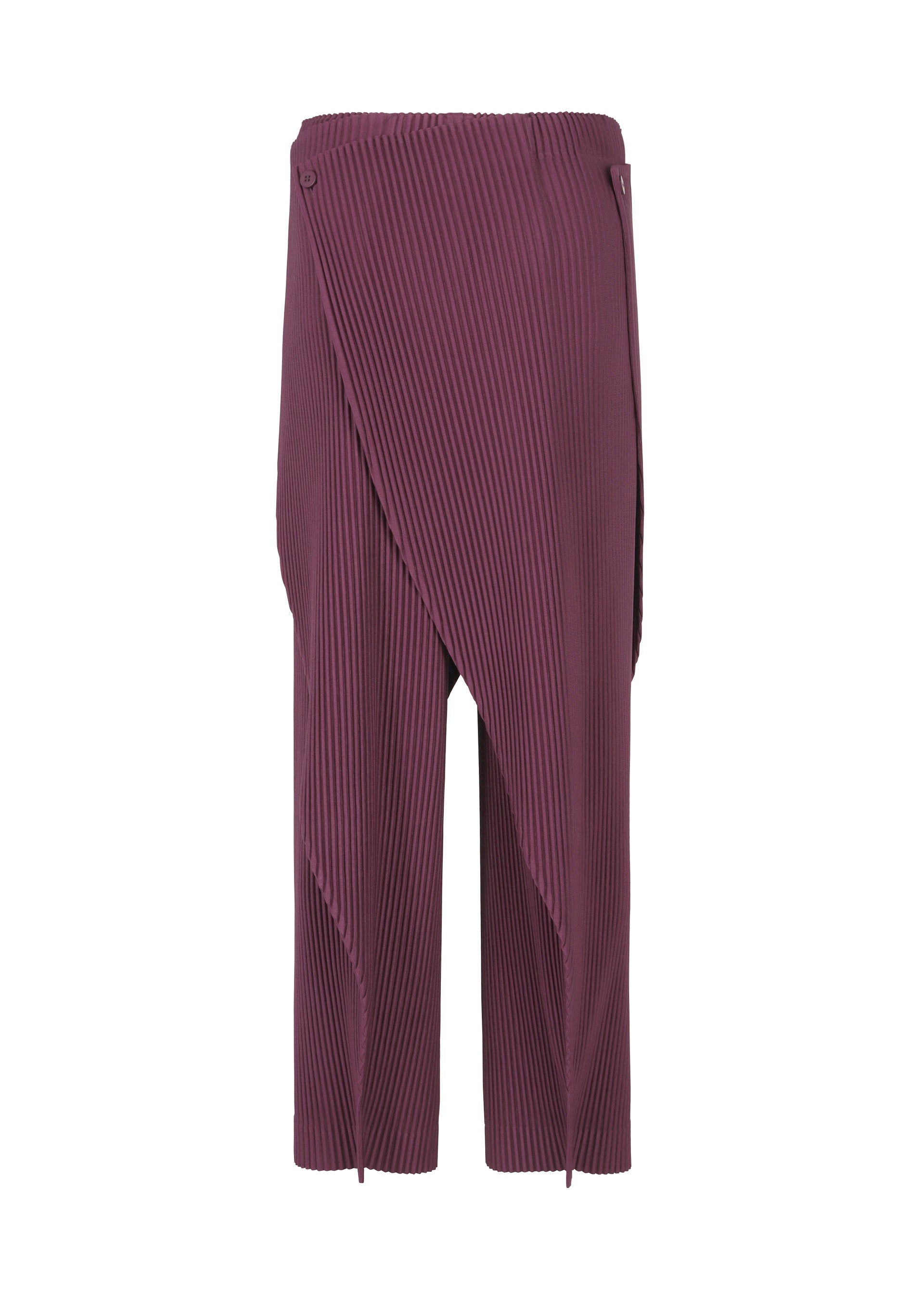 A detail shot of the HOMME PLISSÉ ISSEY MIYAKE PLEATS BOTTOMS 1 clothing.