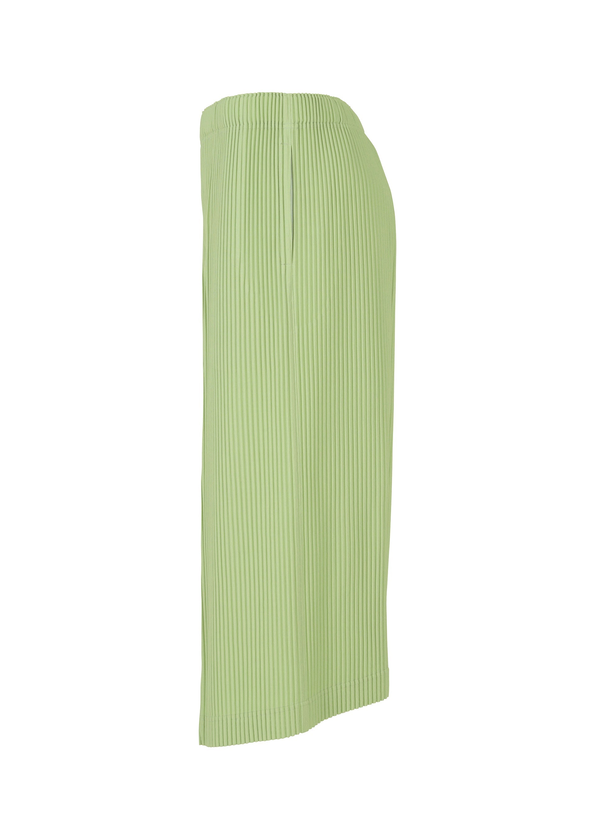 A detail shot of the HOMME PLISSÉ ISSEY MIYAKE PLEATS BOTTOMS 2 trousers.