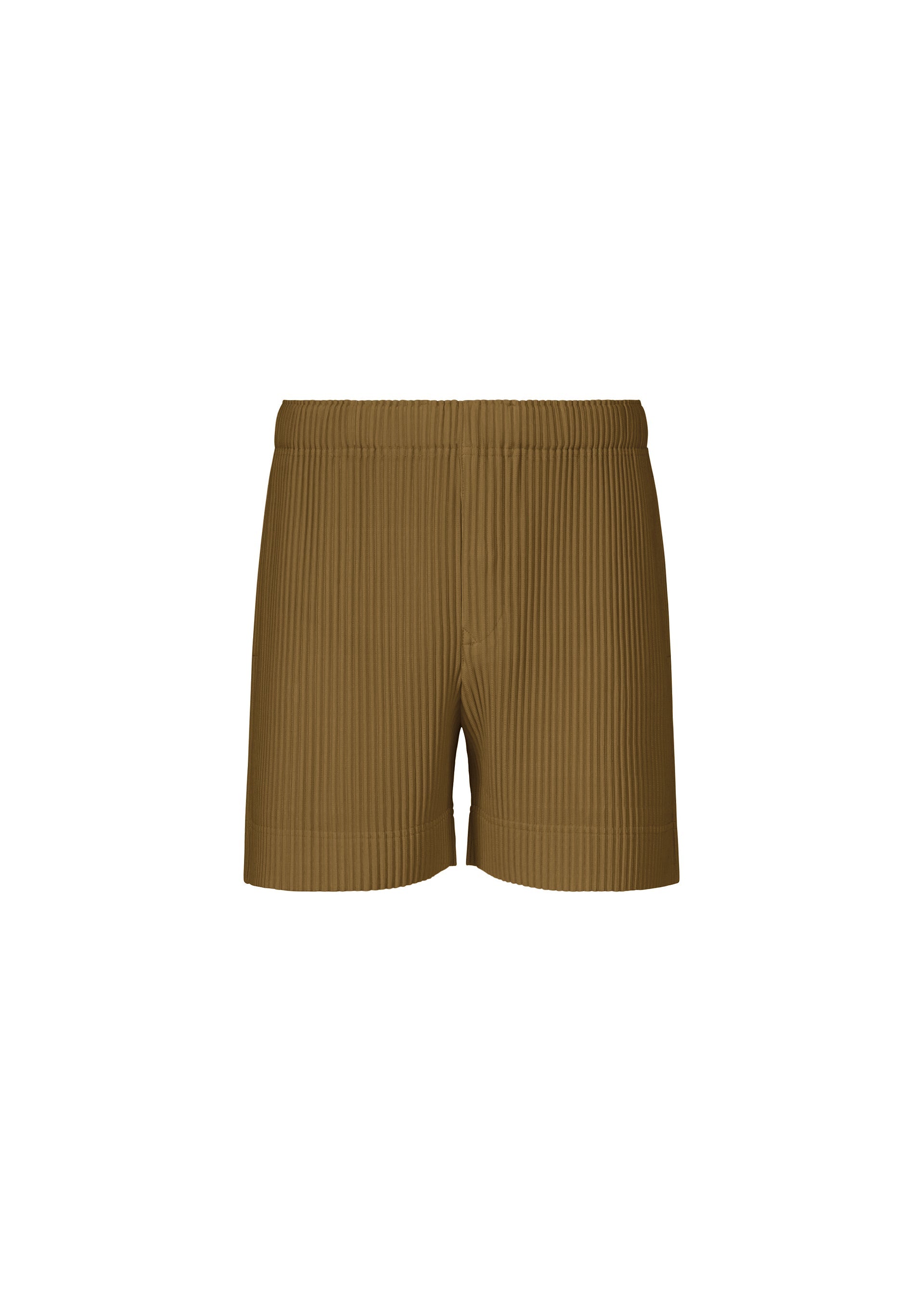 A product shot of the HOMME PLISSÉ ISSEY MIYAKE COLORFUL PLEATS BOTTOMS trousers in ct rock green.