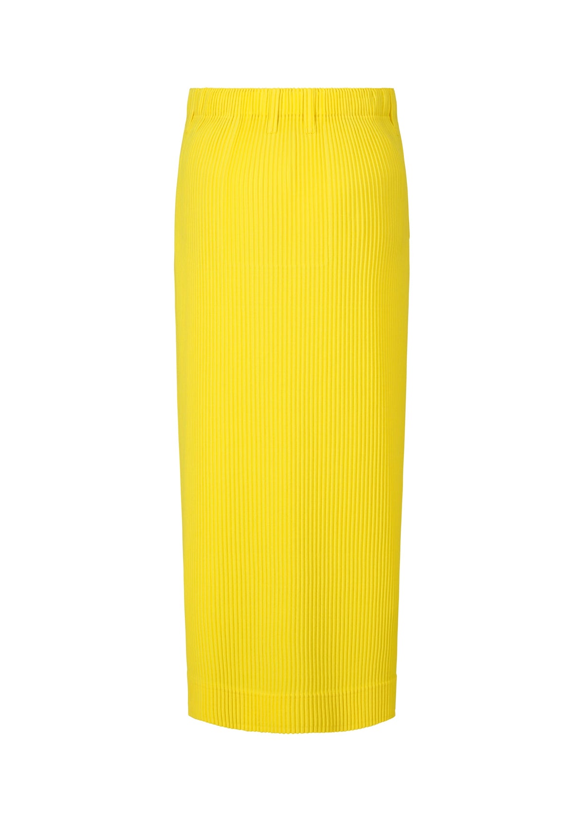 A detail shot of the HOMME PLISSÉ ISSEY MIYAKE COLORFUL PLEATS BOTTOMS skirt.