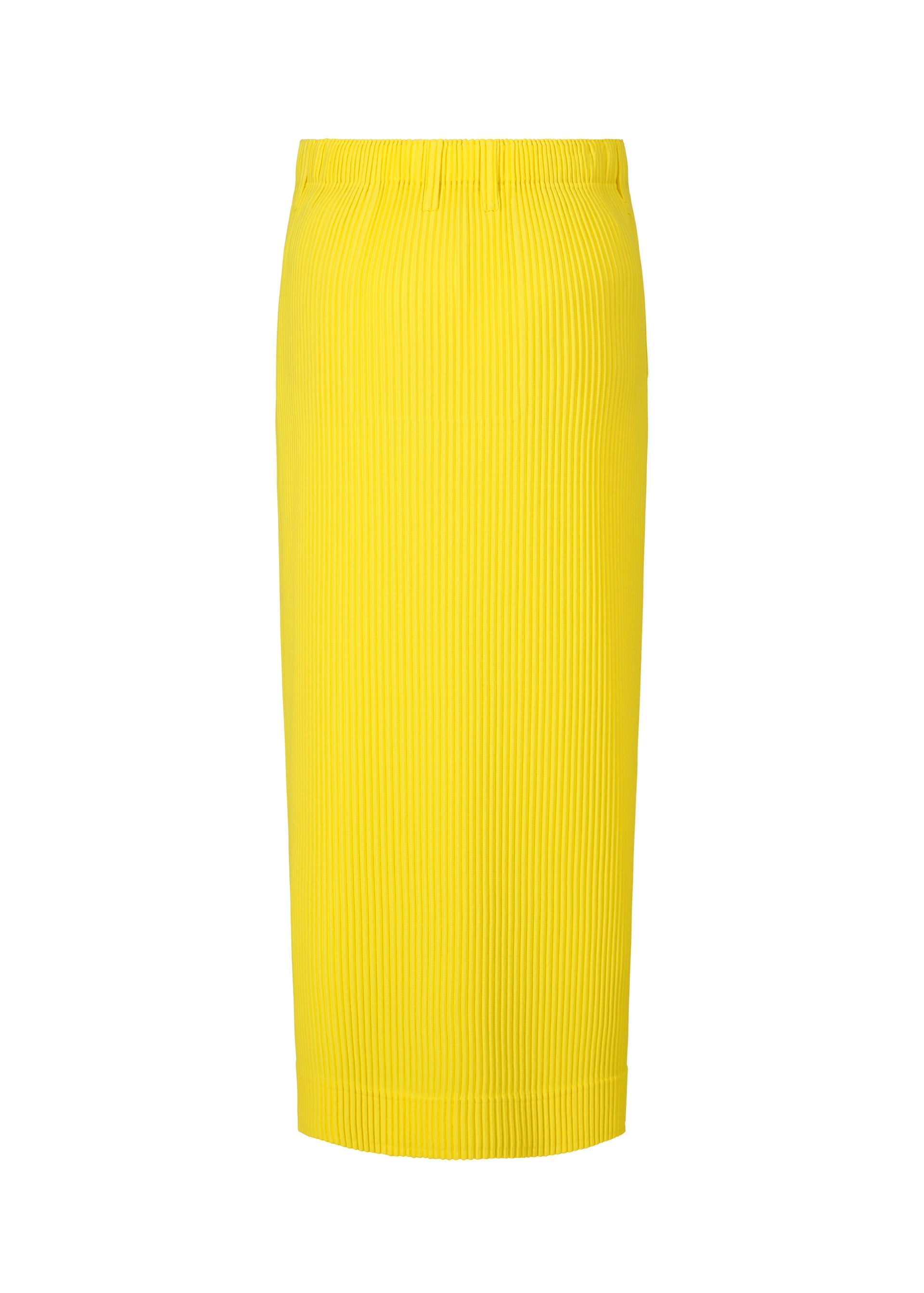 A detail shot of the HOMME PLISSÉ ISSEY MIYAKE COLORFUL PLEATS BOTTOMS skirt.