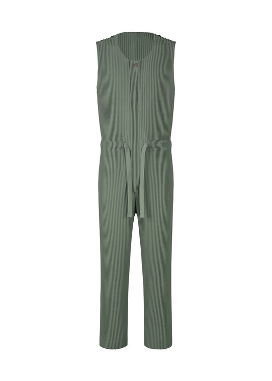 A product shot of the HOMME PLISSÉ ISSEY MIYAKE PLEATS BOTTOMS 2 jumpsuit in lucca storico blue (73).