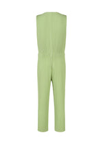 A detail shot of the HOMME PLISSÉ ISSEY MIYAKE PLEATS BOTTOMS 2 jumpsuit.