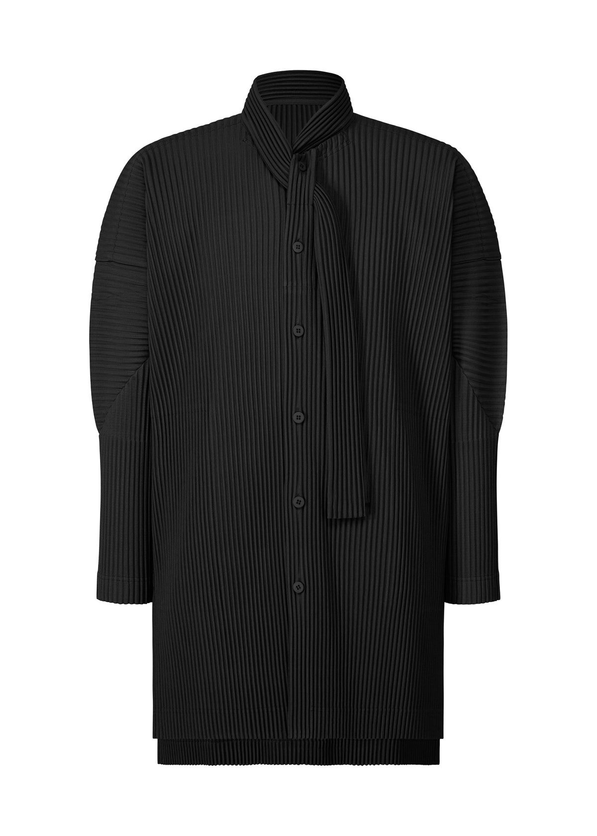 A product shot of the HOMME PLISSÉ ISSEY MIYAKE MONTHLY COLORS FEBRUARY shirt in black (15).