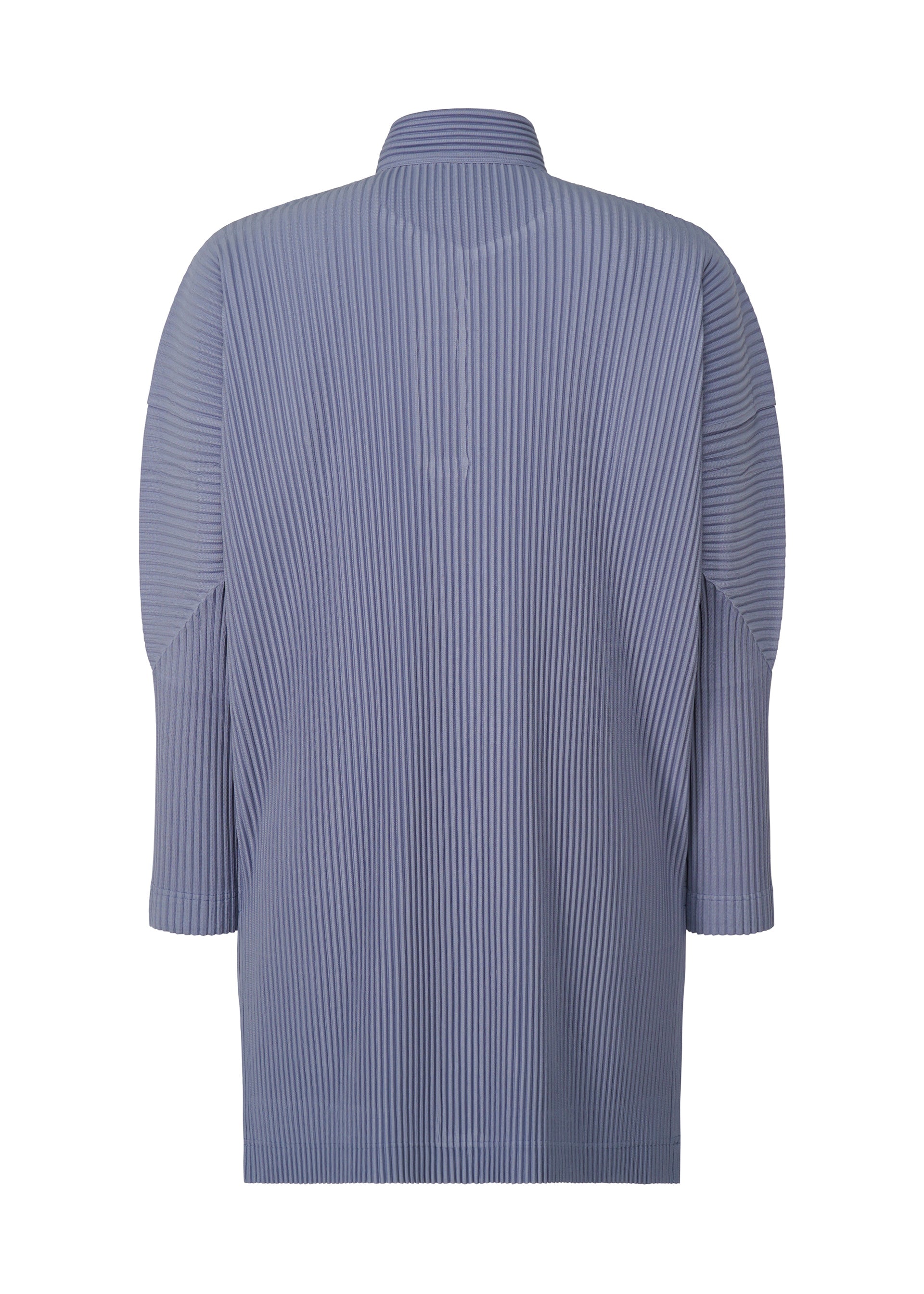 A detail shot of the HOMME PLISSÉ ISSEY MIYAKE MONTHLY COLORS FEBRUARY shirt.