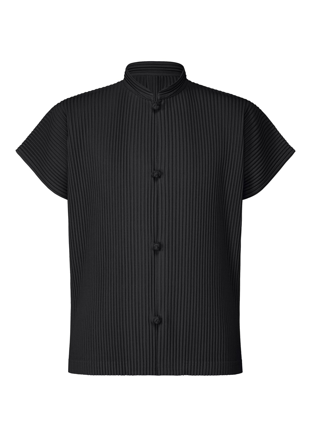A product shot of the HOMME PLISSÉ ISSEY MIYAKE MONTHLY COLORS APRIL shirt in black (15).
