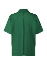 A detail shot of the HOMME PLISSÉ ISSEY MIYAKE MONTHLY COLORS MAY shirt.