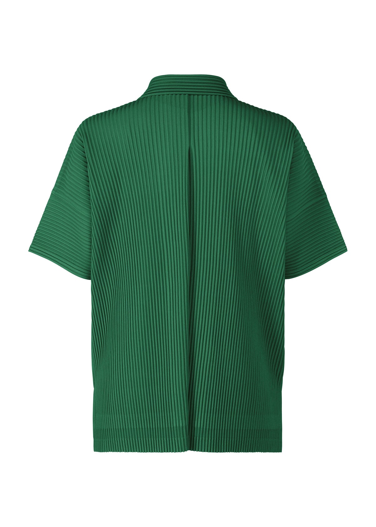 A detail shot of the HOMME PLISSÉ ISSEY MIYAKE MONTHLY COLORS MAY shirt.