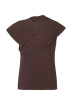 A product shot of the HOMME PLISSÉ ISSEY MIYAKE MONTHLY COLORS JANUARY clothing in aubergine black (18).