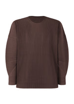 A product shot of the HOMME PLISSÉ ISSEY MIYAKE MONTHLY COLORS JANUARY clothing in aubergine black (18).