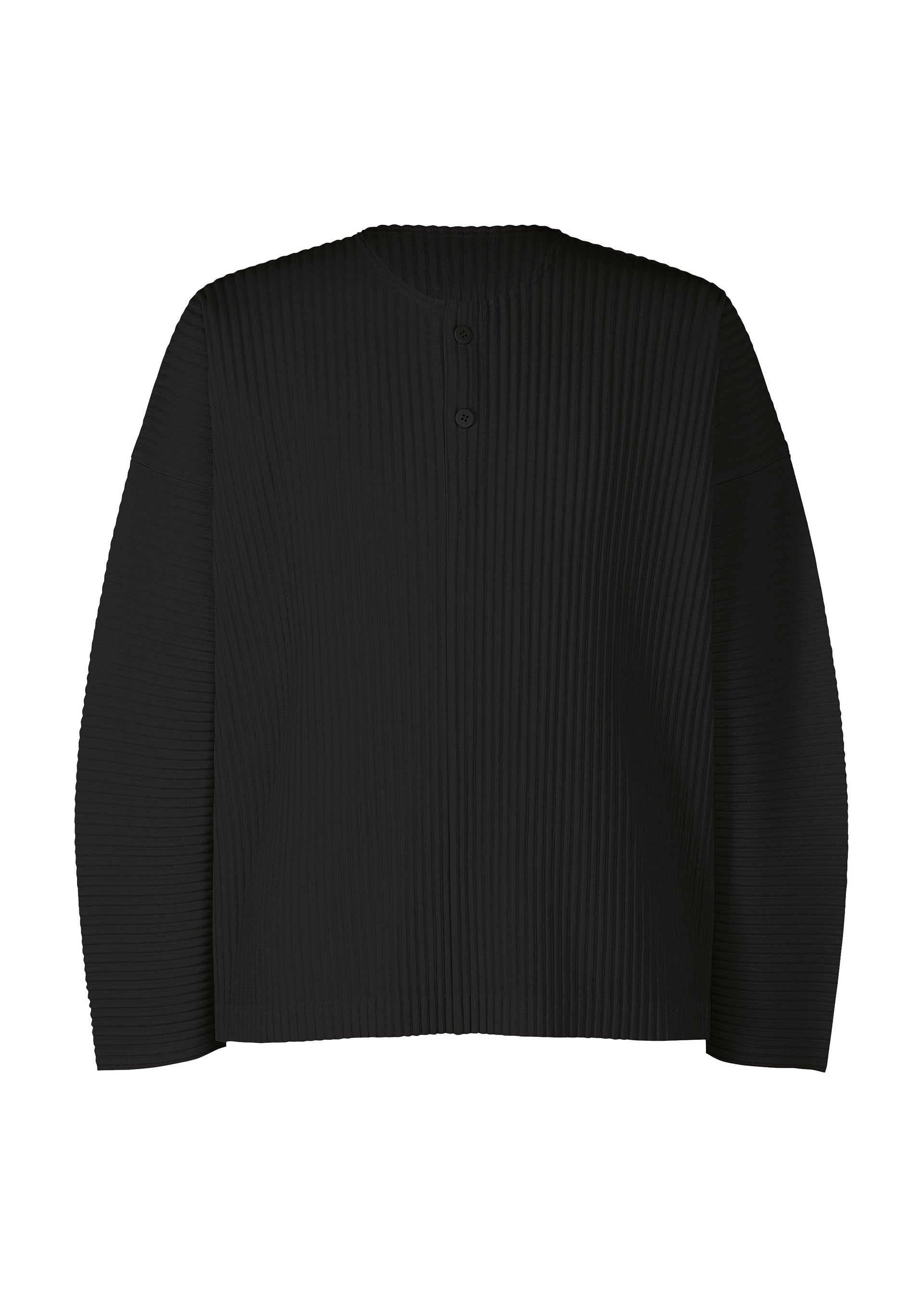 A product shot of the HOMME PLISSÉ ISSEY MIYAKE MONTHLY COLORS FEBRUARY top in black (15).