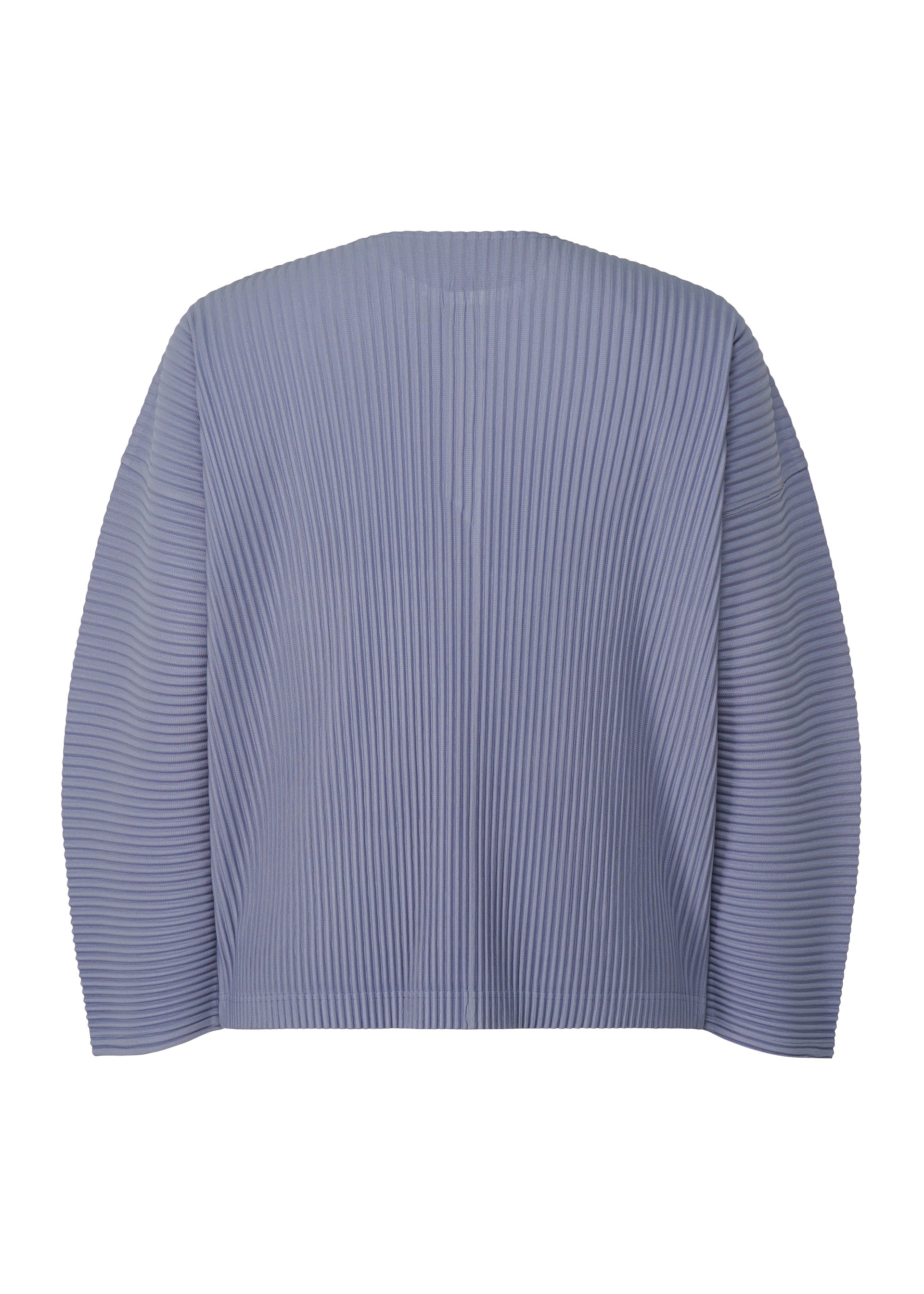 A detail shot of the HOMME PLISSÉ ISSEY MIYAKE MONTHLY COLORS FEBRUARY top.