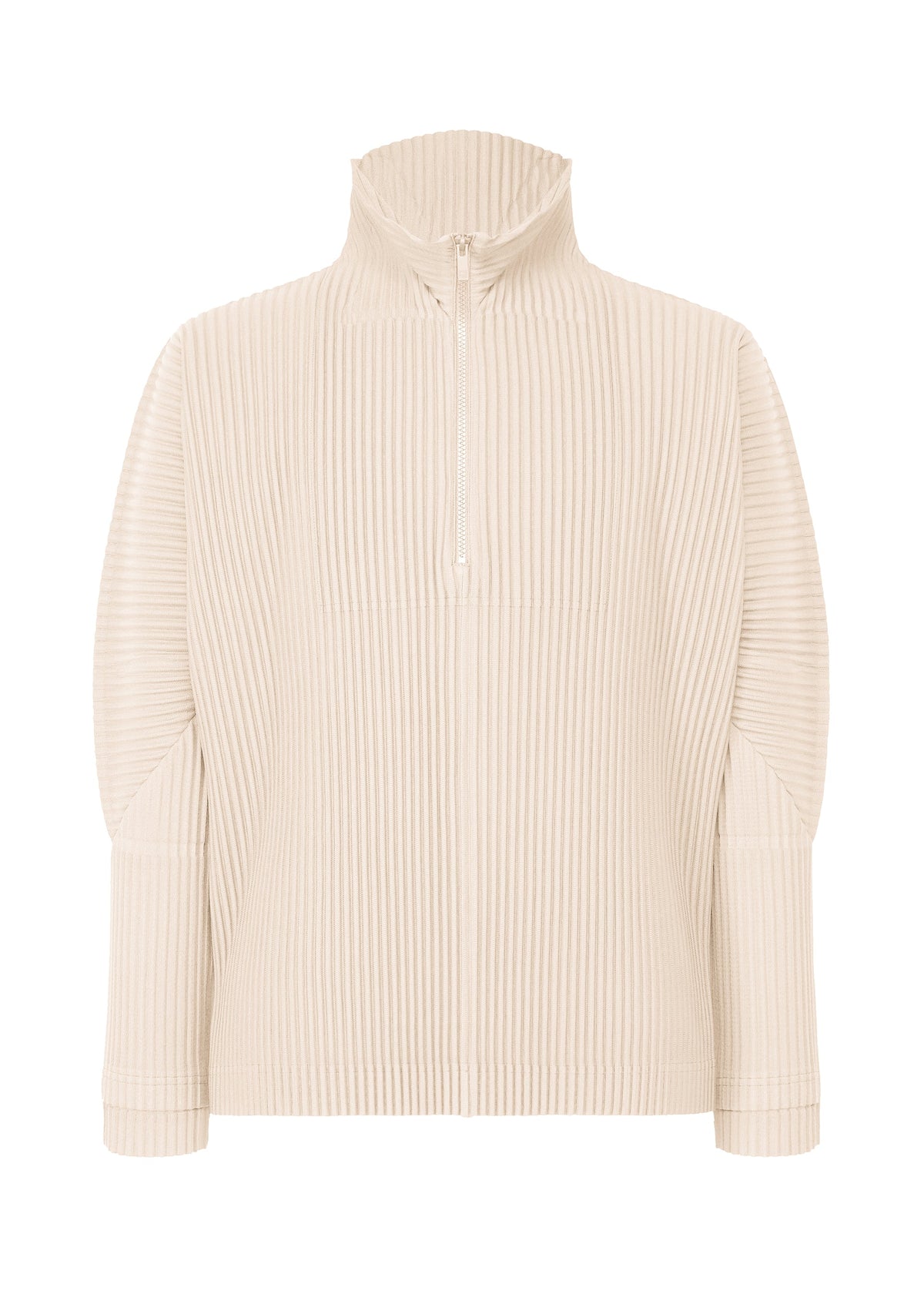 A product shot of the HOMME PLISSÉ ISSEY MIYAKE MONTHLY COLORS MARCH top in duomo beige (42).