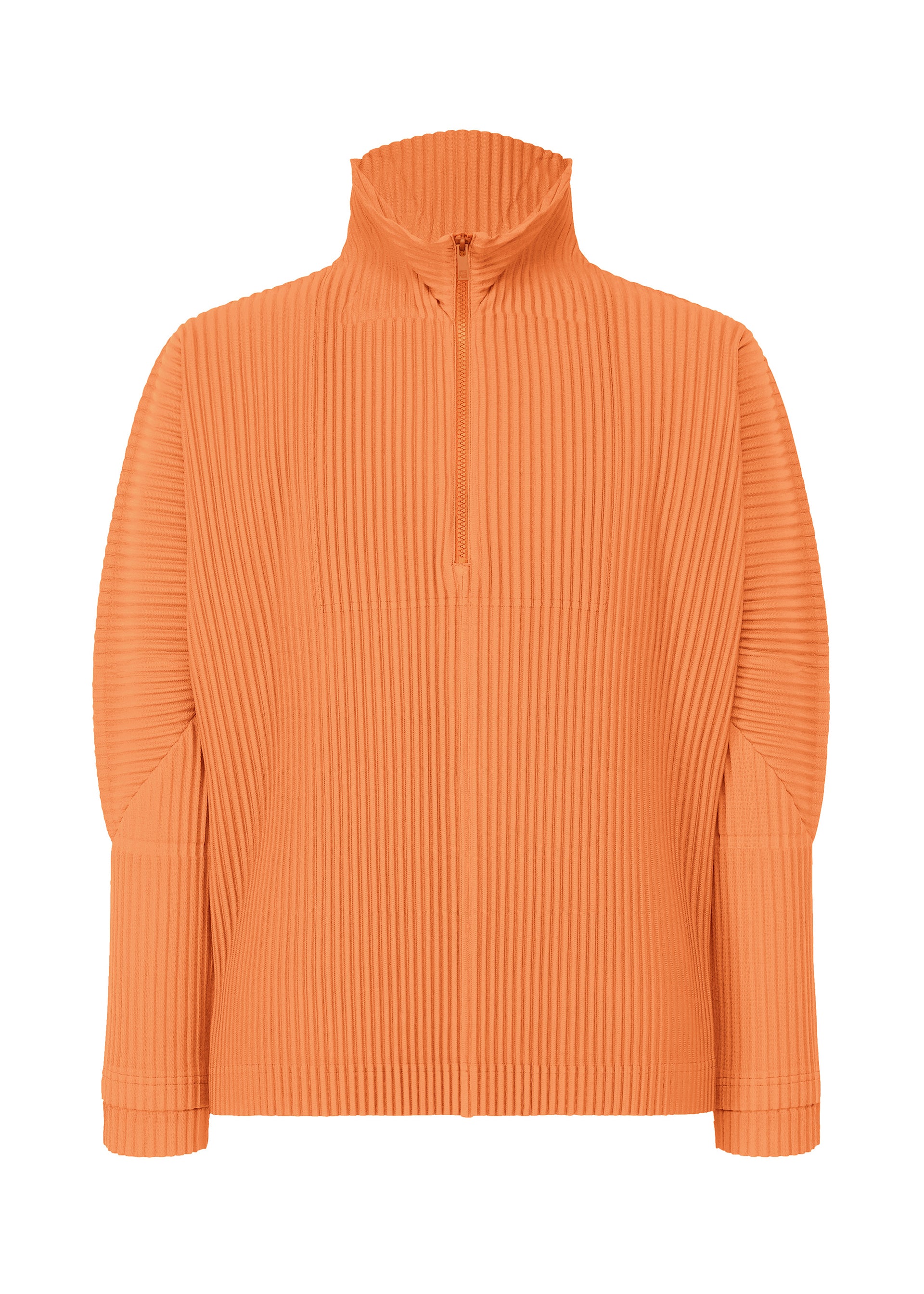 A product shot of the HOMME PLISSÉ ISSEY MIYAKE MONTHLY COLORS MARCH top in manarola brick brown (47).