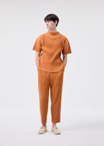 A model wears the HOMME PLISSÉ ISSEY MIYAKE MONTHLY COLORS MARCH top.