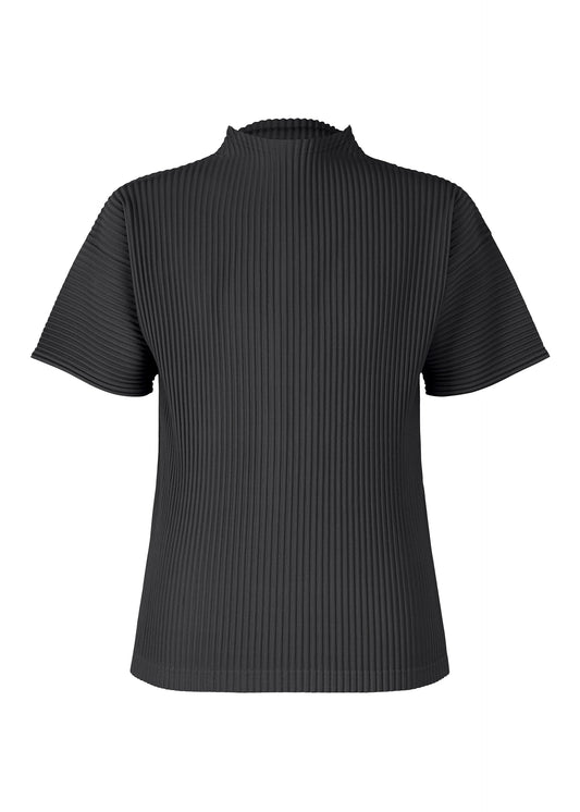 A product shot of the HOMME PLISSÉ ISSEY MIYAKE MONTHLY COLORS MARCH top in black (15).