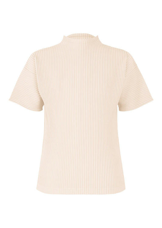 A product shot of the HOMME PLISSÉ ISSEY MIYAKE MONTHLY COLORS MARCH top in duomo beige (42).