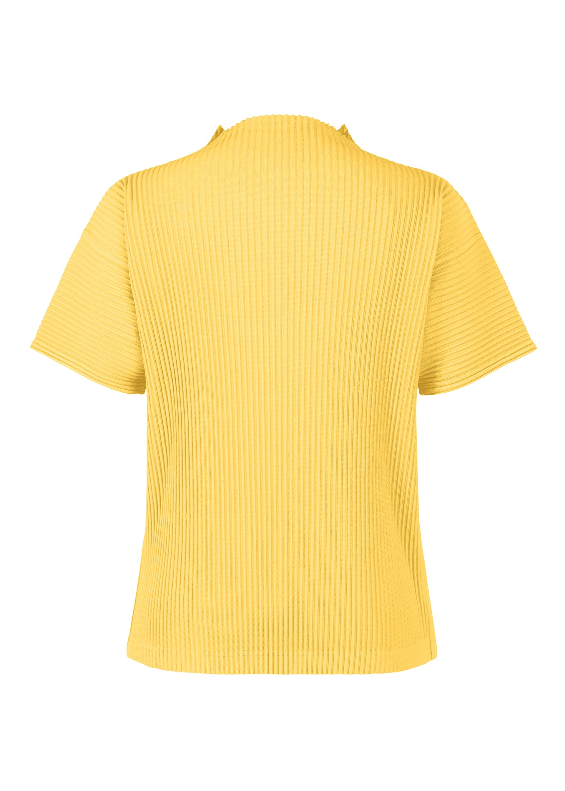 A detail shot of the HOMME PLISSÉ ISSEY MIYAKE MONTHLY COLORS MARCH top.