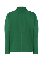 A detail shot of the HOMME PLISSÉ ISSEY MIYAKE MONTHLY COLORS MAY top.