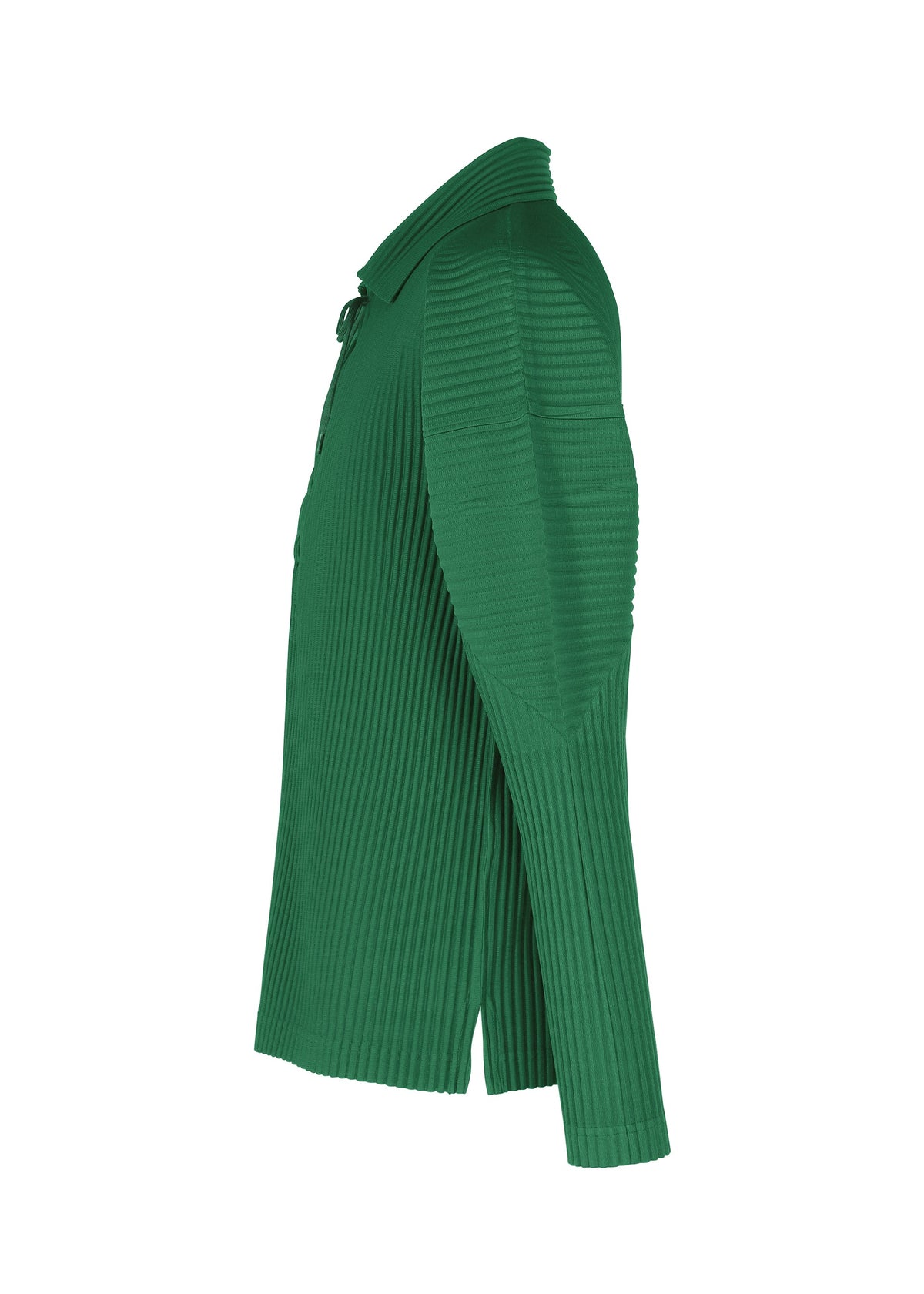 A detail shot of the HOMME PLISSÉ ISSEY MIYAKE MONTHLY COLORS MAY top.