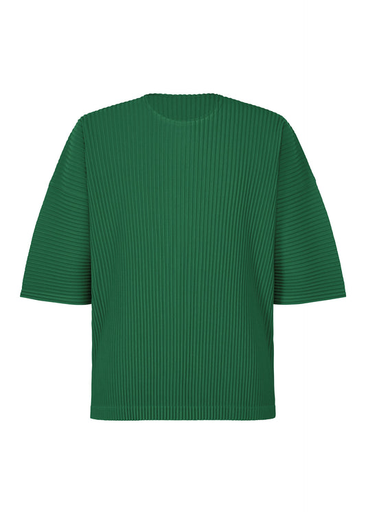 A product shot of the HOMME PLISSÉ ISSEY MIYAKE MONTHLY COLORS MAY top in portofino fence green (67).