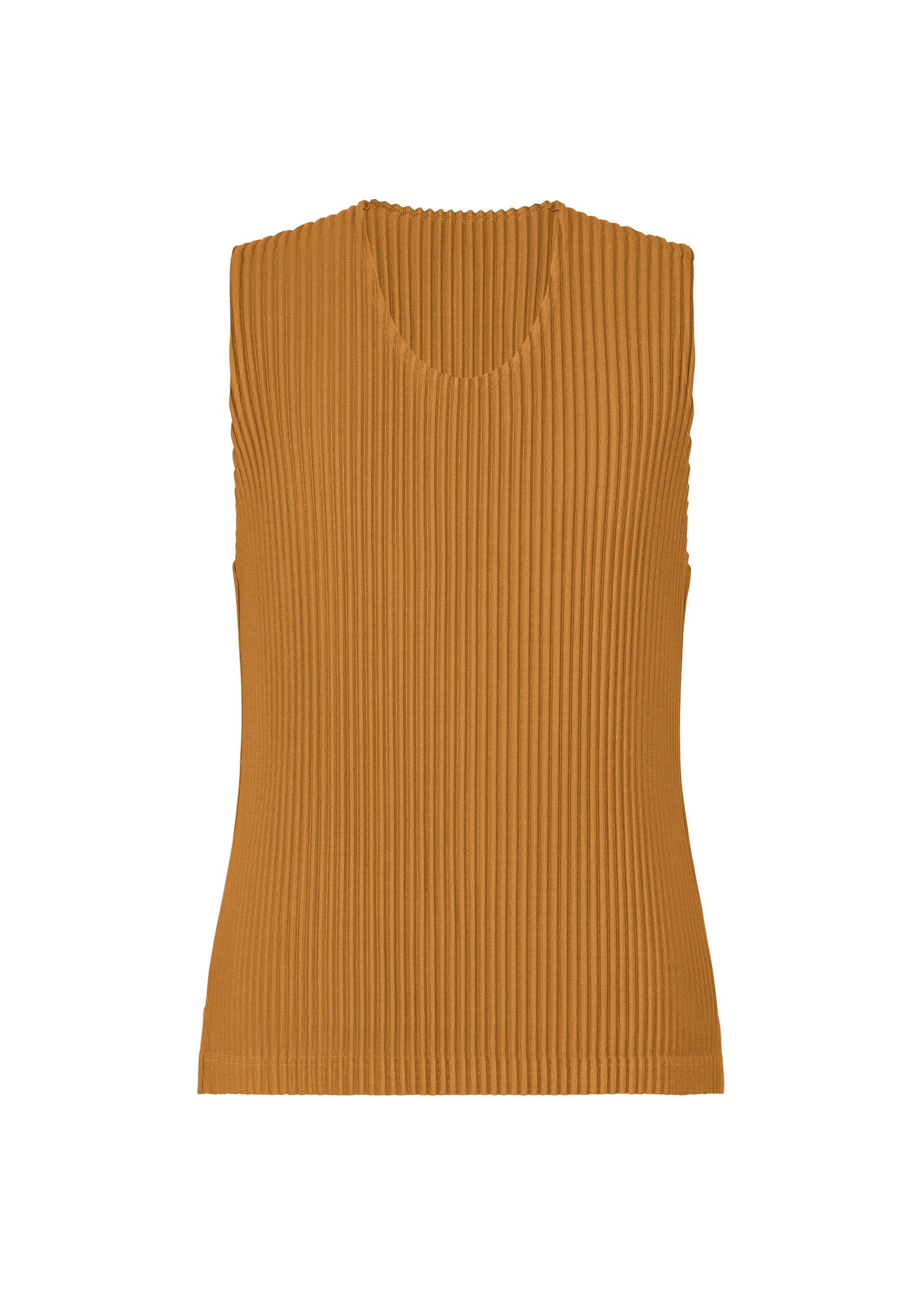 A product shot of the HOMME PLISSÉ ISSEY MIYAKE MONTHLY COLORS : JUNE top in venice boat brown.