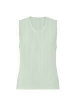 A product shot of the HOMME PLISSÉ ISSEY MIYAKE MONTHLY COLORS : JUNE top in boboli moss ash.