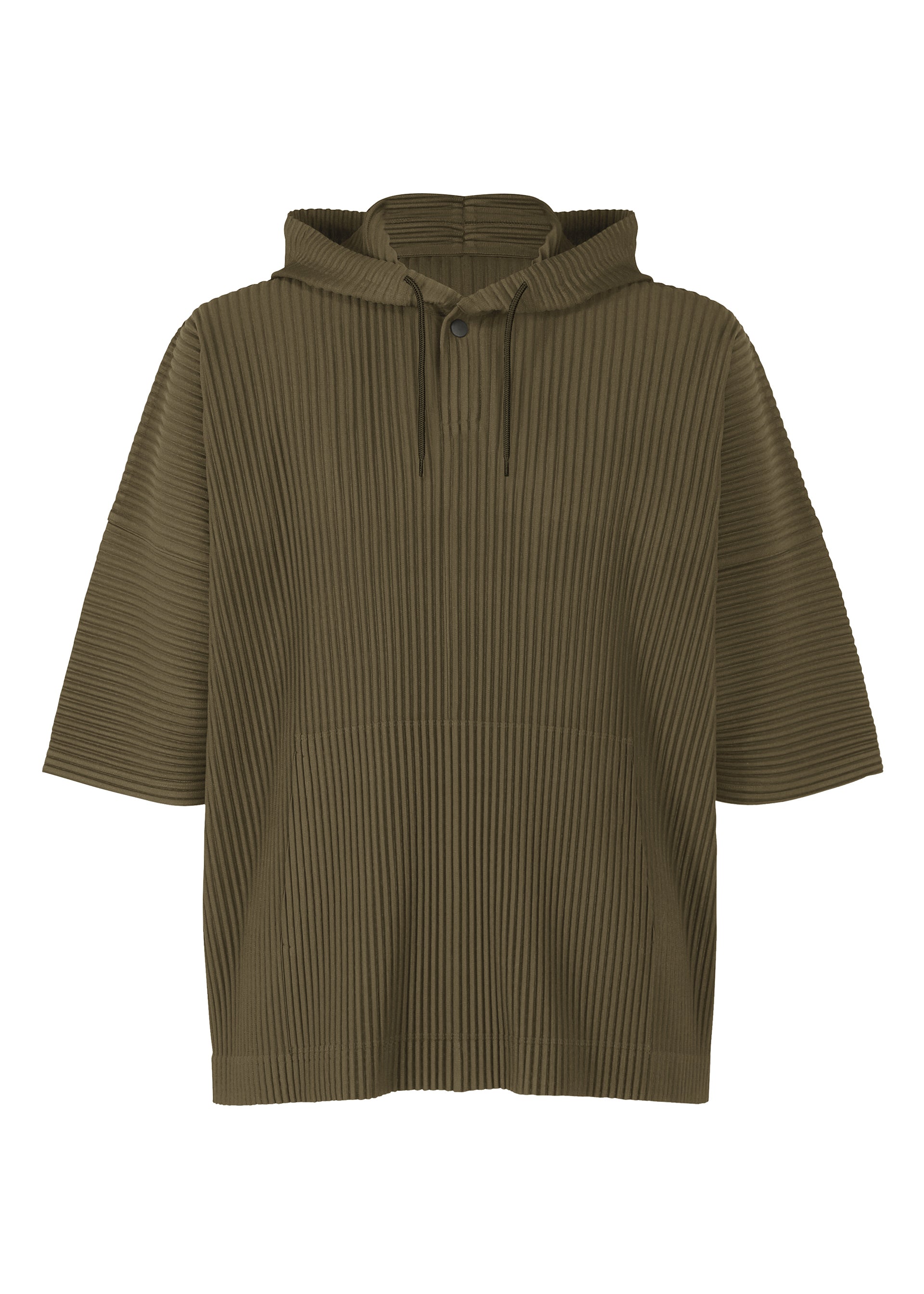 A product shot of the HOMME PLISSÉ ISSEY MIYAKE MONTHLY COLORS : JUNE top in genova metal ocher.