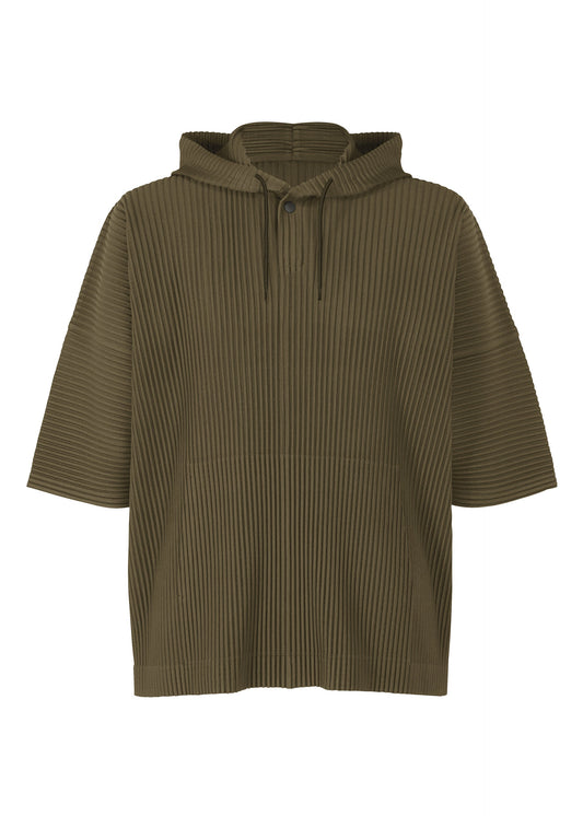 A product shot of the HOMME PLISSÉ ISSEY MIYAKE MONTHLY COLORS : JUNE top in genova metal ocher.