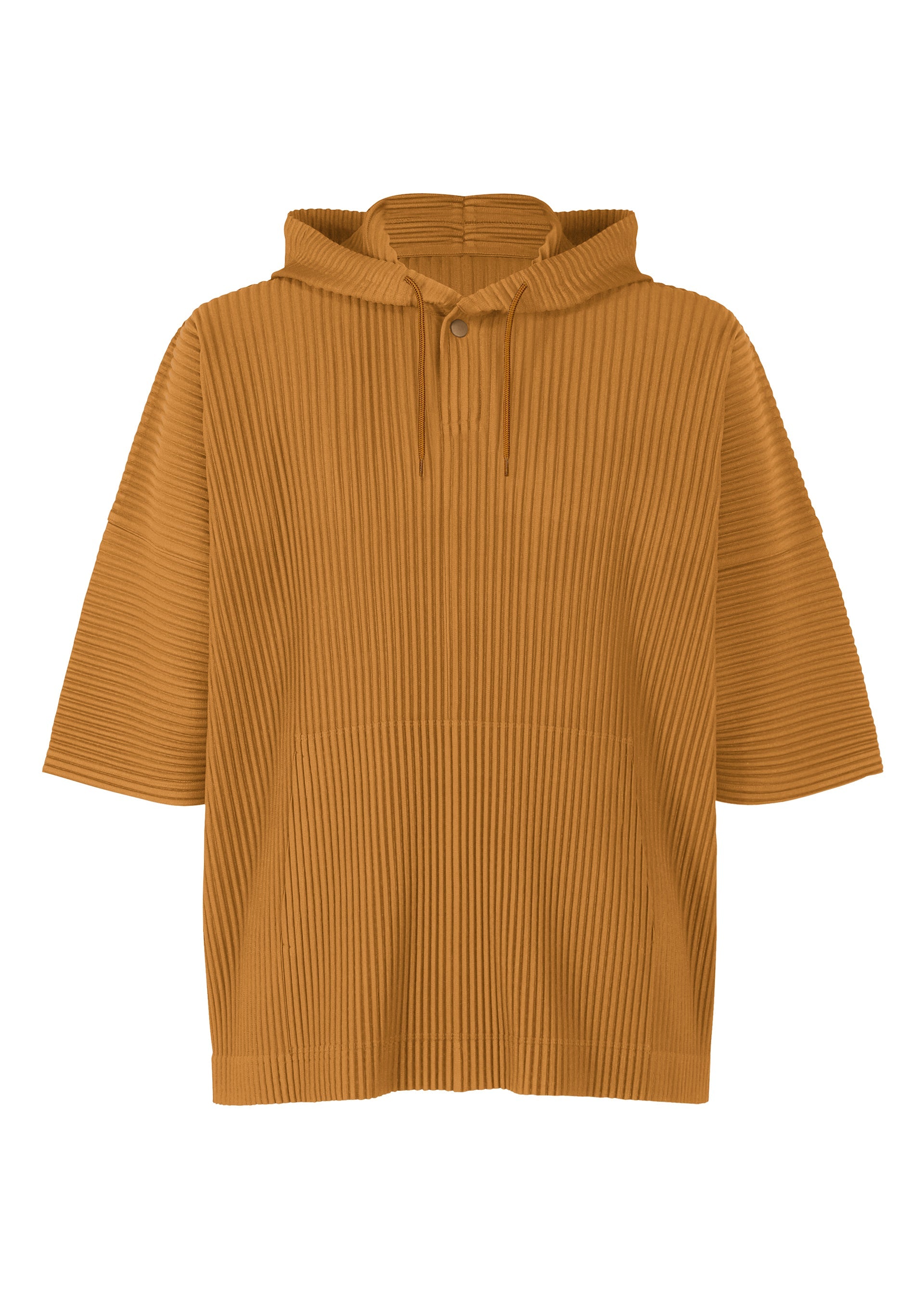 A product shot of the HOMME PLISSÉ ISSEY MIYAKE MONTHLY COLORS : JUNE top in venice boat brown.