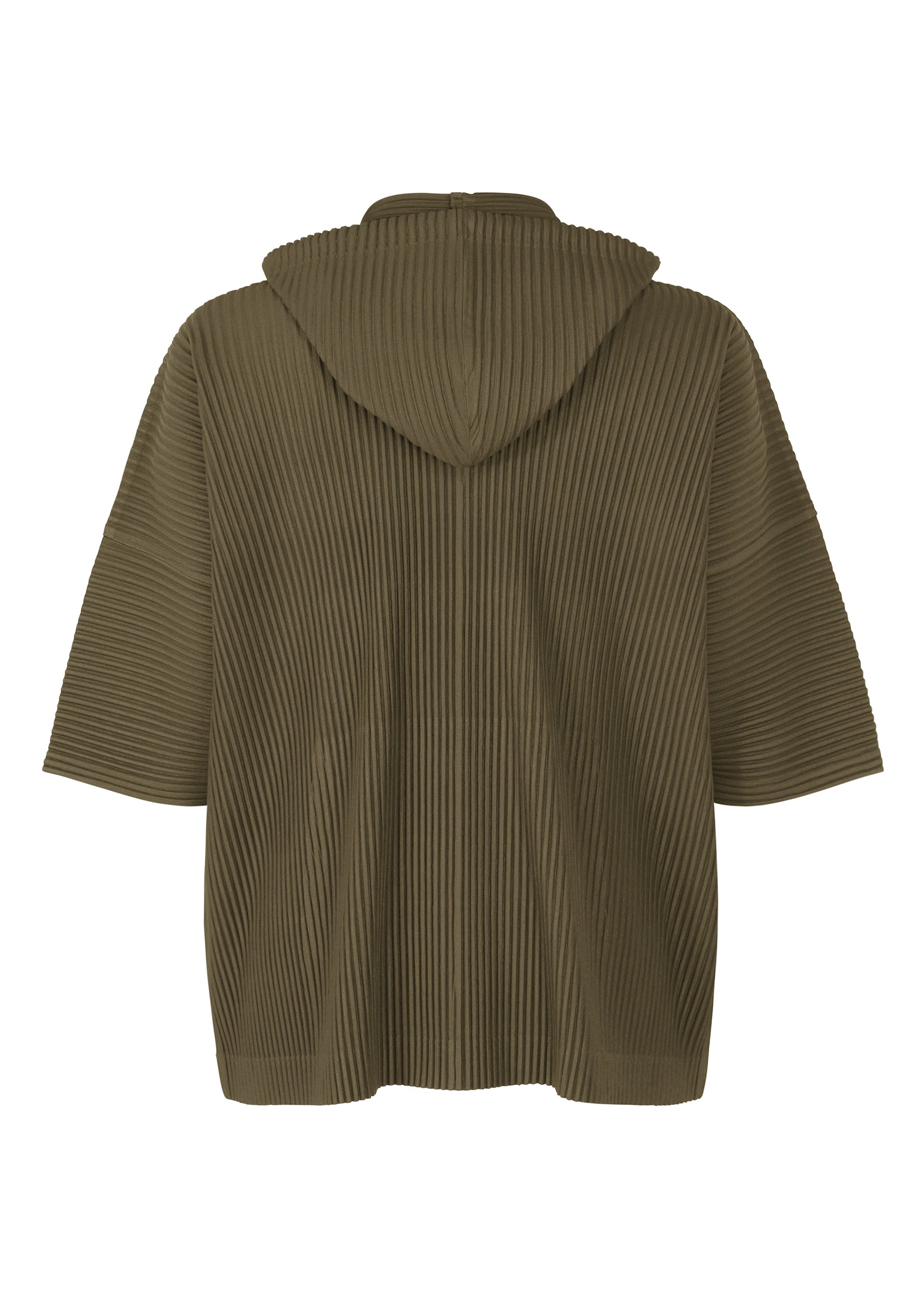 A detail shot of the HOMME PLISSÉ ISSEY MIYAKE MONTHLY COLORS : JUNE top.