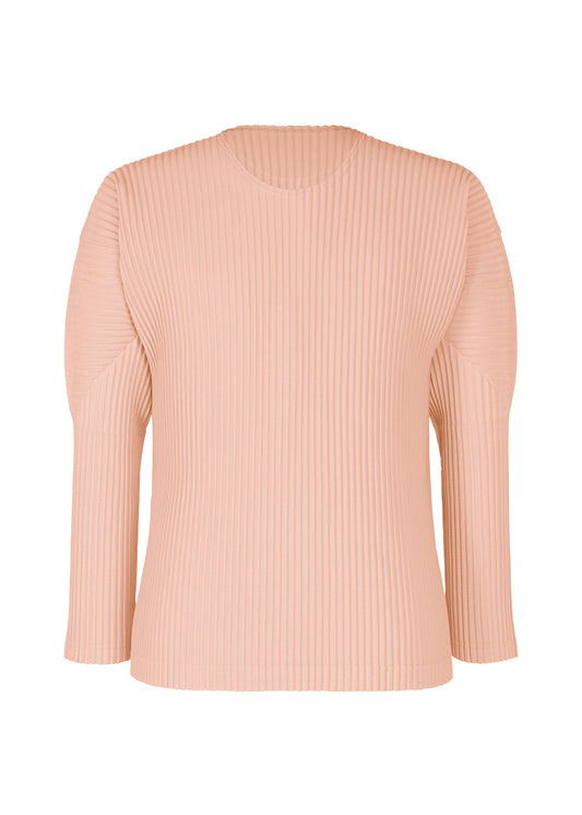 A product shot of the HOMME PLISSÉ ISSEY MIYAKE COLOR PLEATS 2 top in natural wine red (25).
