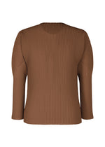 A product shot of the HOMME PLISSÉ ISSEY MIYAKE COLOR PLEATS 2 top in anchor brown (48).