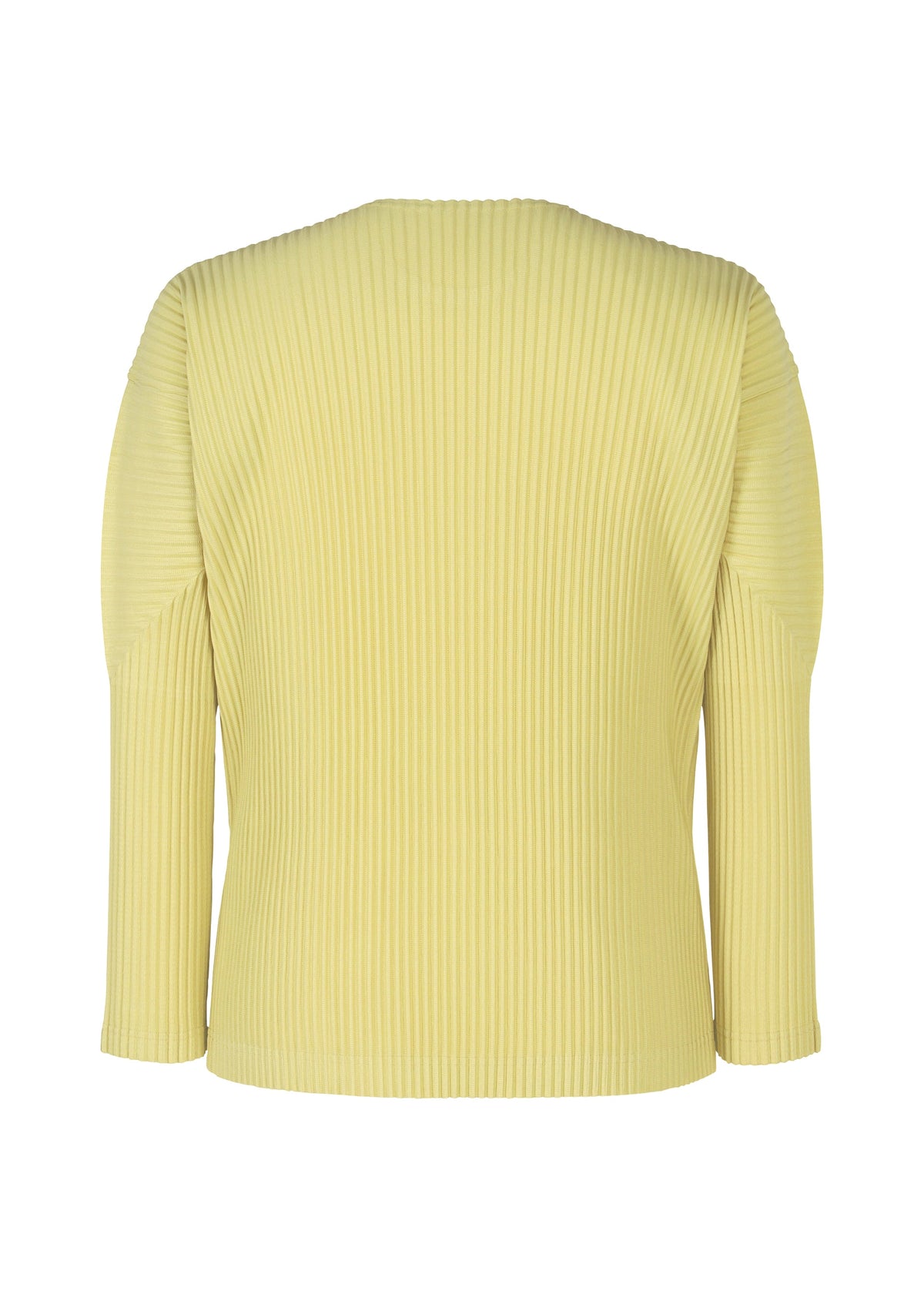 A detail shot of the HOMME PLISSÉ ISSEY MIYAKE COLOR PLEATS 2 top.