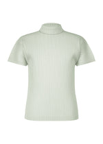 A product shot of the HOMME PLISSÉ ISSEY MIYAKE AGAVE MESH top in light gray.