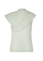 A product shot of the HOMME PLISSÉ ISSEY MIYAKE AGAVE MESH top in light gray.