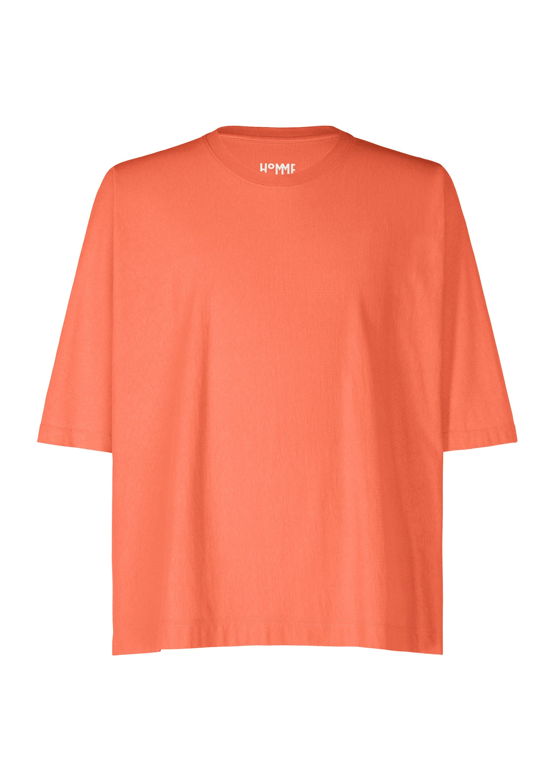A product shot of the HOMME PLISSÉ ISSEY MIYAKE RELEASE T 1 clothing in salmon orange (36).