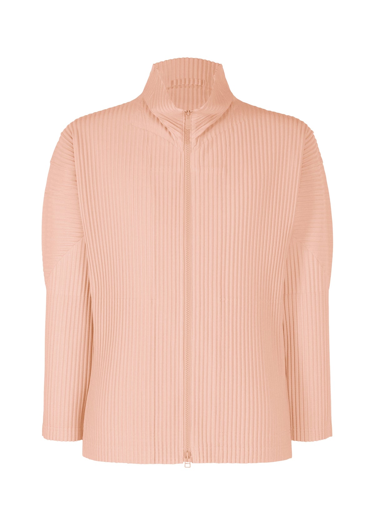 A product shot of the HOMME PLISSÉ ISSEY MIYAKE COLOR PLEATS 2 jacket in natural wine red (25).