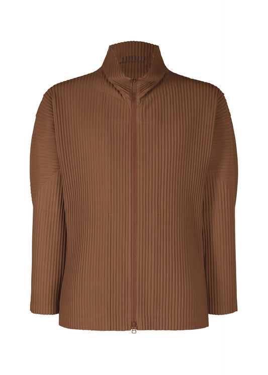 A product shot of the HOMME PLISSÉ ISSEY MIYAKE COLOR PLEATS 2 jacket in anchor brown (48).