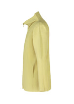 A detail shot of the HOMME PLISSÉ ISSEY MIYAKE COLOR PLEATS 2 jacket.