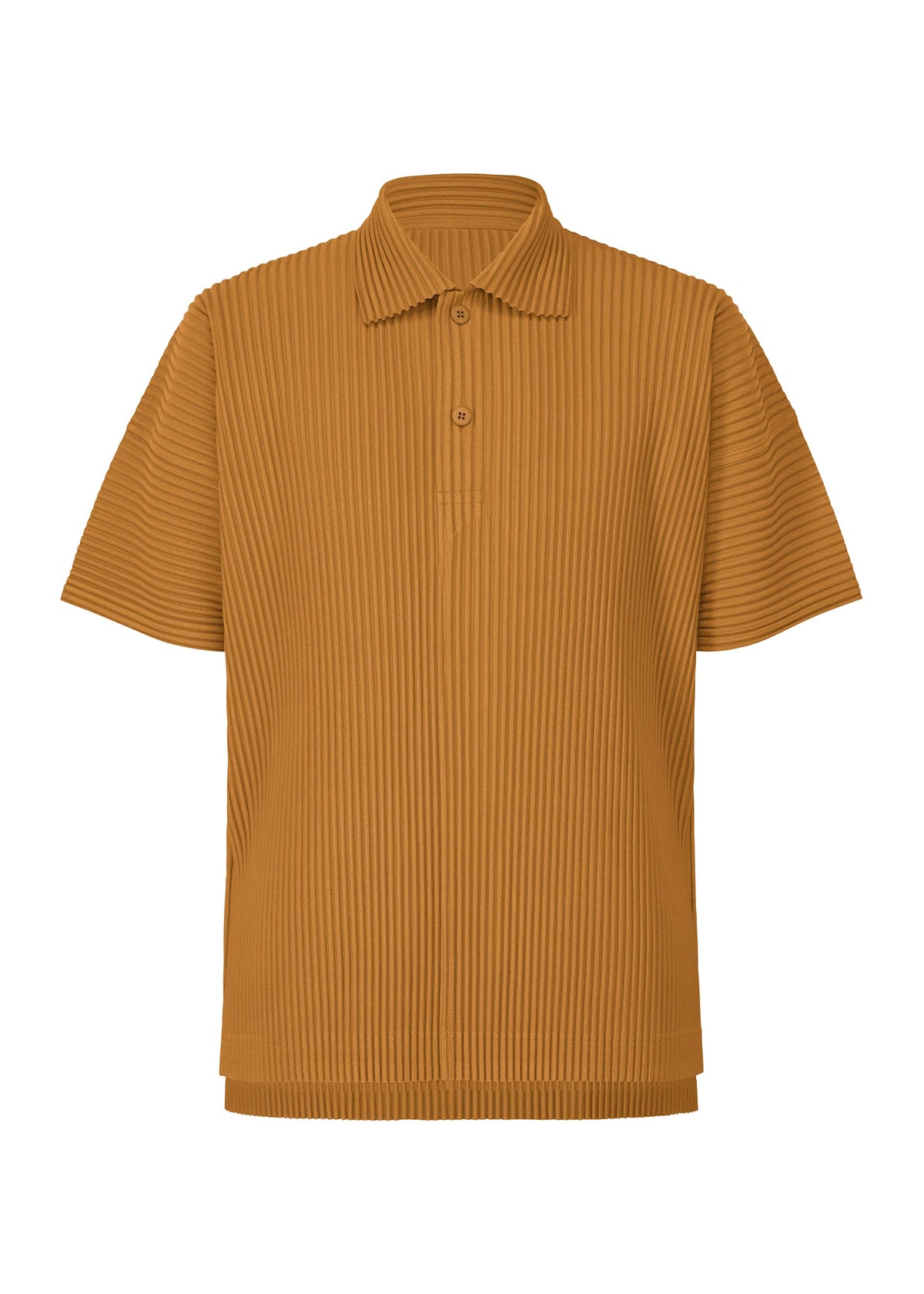 A product shot of the HOMME PLISSÉ ISSEY MIYAKE MONTHLY COLORS : JUNE shirt in venice boat brown.