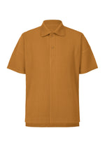 A product shot of the HOMME PLISSÉ ISSEY MIYAKE MONTHLY COLORS : JUNE shirt in venice boat brown.