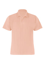A product shot of the HOMME PLISSÉ ISSEY MIYAKE COLOR PLEATS 2 shirt in natural wine red (25).