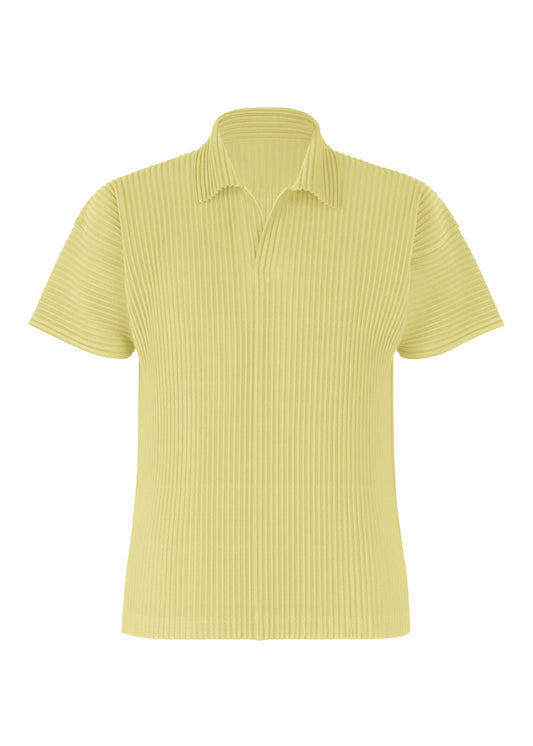 A product shot of the HOMME PLISSÉ ISSEY MIYAKE COLOR PLEATS 2 shirt in agave cream green (64).