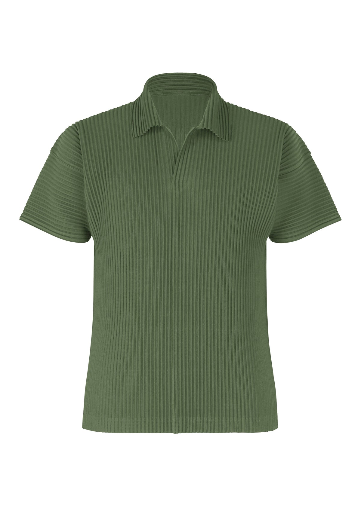 A product shot of the HOMME PLISSÉ ISSEY MIYAKE COLOR PLEATS 2 shirt in duomo door green (69).