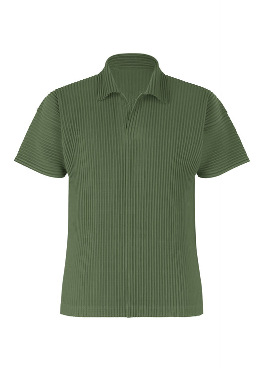 A product shot of the HOMME PLISSÉ ISSEY MIYAKE COLOR PLEATS 2 shirt in duomo door green (69).