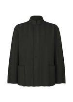 A product shot of the HOMME PLISSÉ ISSEY MIYAKE INLAID KNIT jacket in black (15).