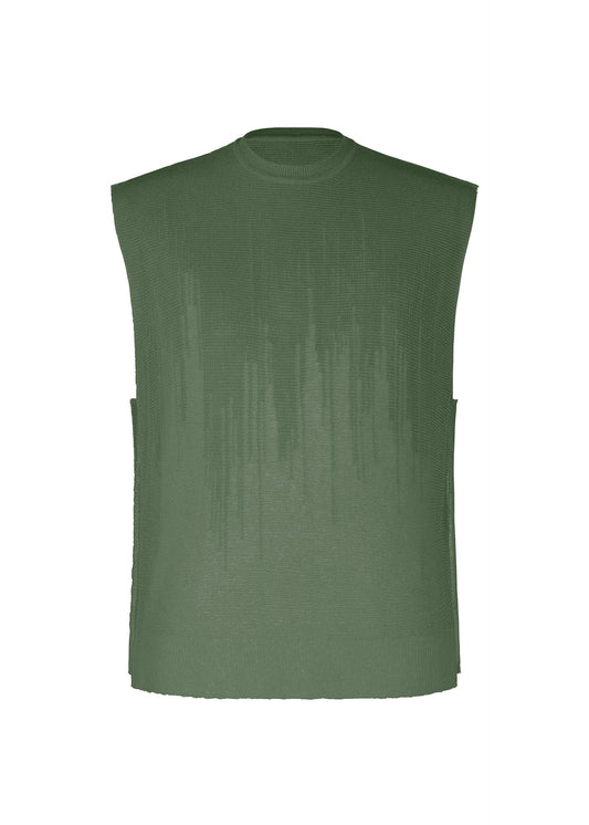 A product shot of the HOMME PLISSÉ ISSEY MIYAKE BRUSH CLOSE UP KNIT vest in .